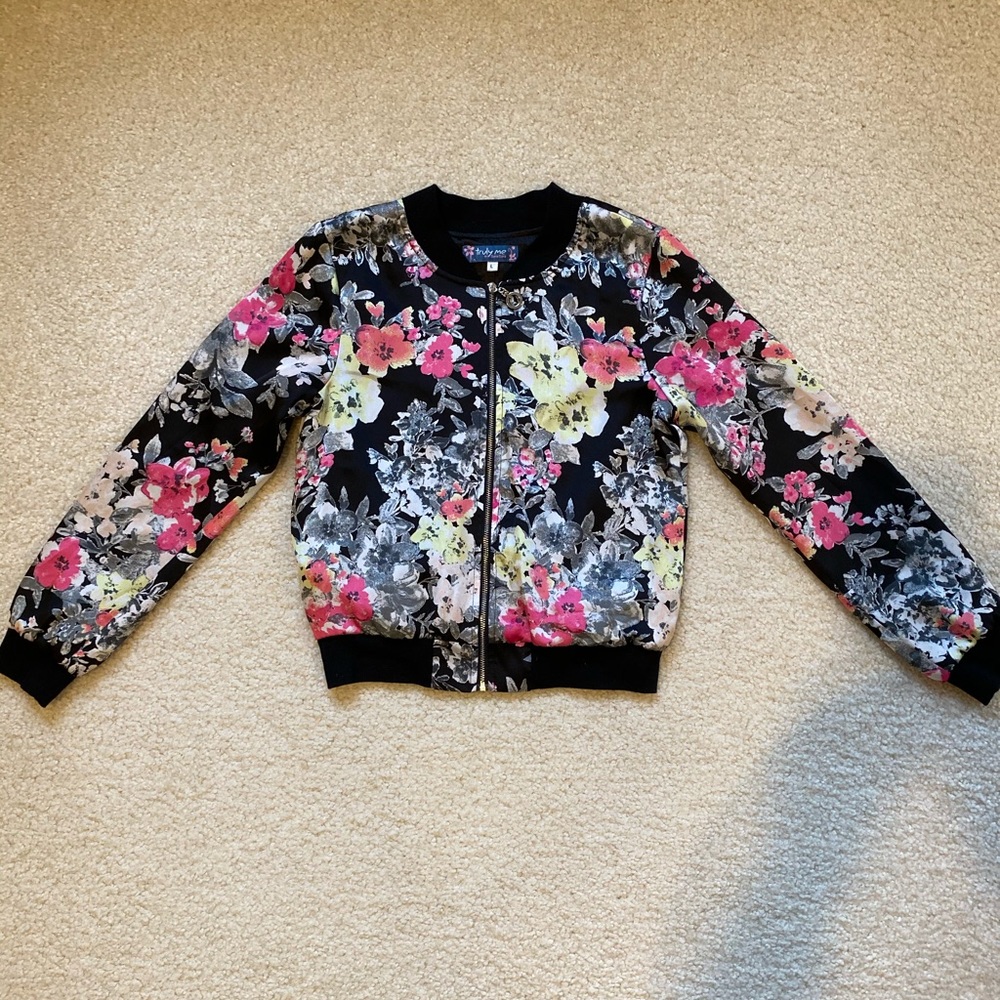 Truly me floral bomber jacket